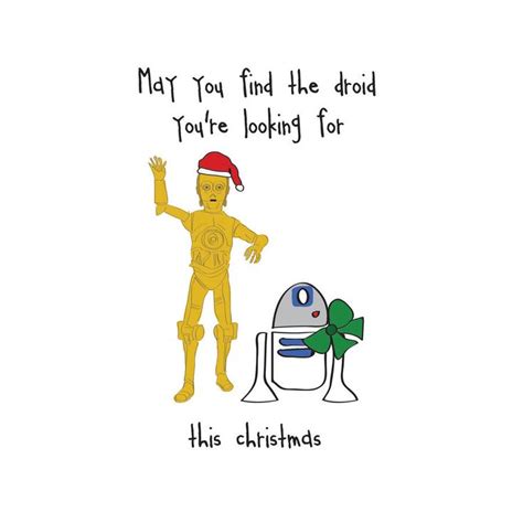 'Find The Droid' Star Wars Christmas Card | Star wars christmas cards, Star wars christmas, Star ...