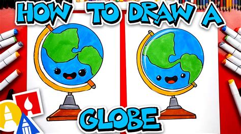 How To Draw A Globe - Art For Kids Hub