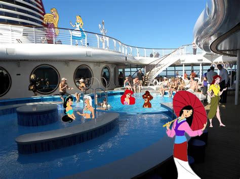 Disney characters on the Disney Dream Cruise Ship by thefloatinglatterns on DeviantArt