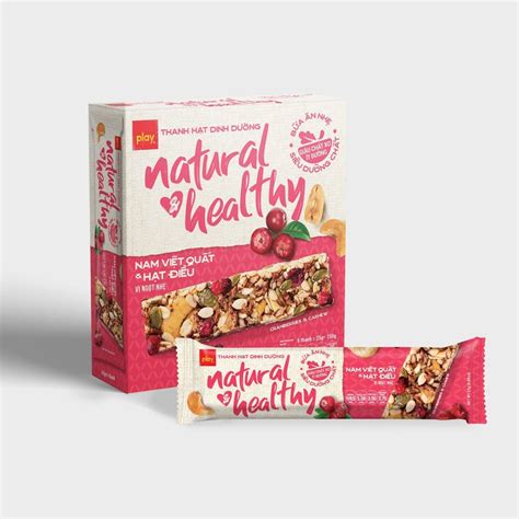 Nutrition bar – Cranberry and Cashew – Thanh dinh dưỡng nam việt quất và hạt điều – NaturallyVietnam