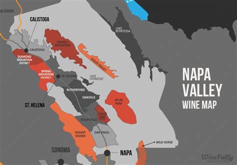 A Simple Guide to Napa Wine (Map) | Wine Folly | Wine map, Napa wine, Wine folly