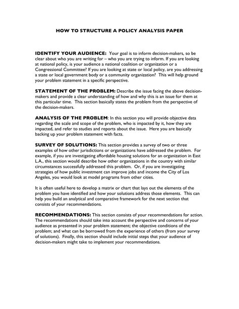 Health Policy Analysis Paper Sample - ‘Doing’ health policy analysis ...