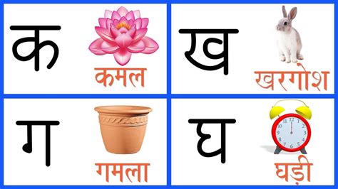 Learn Hindi Varnamala Ka Kha Ga Gha Hindi Alphabets Varnamala | Images ...