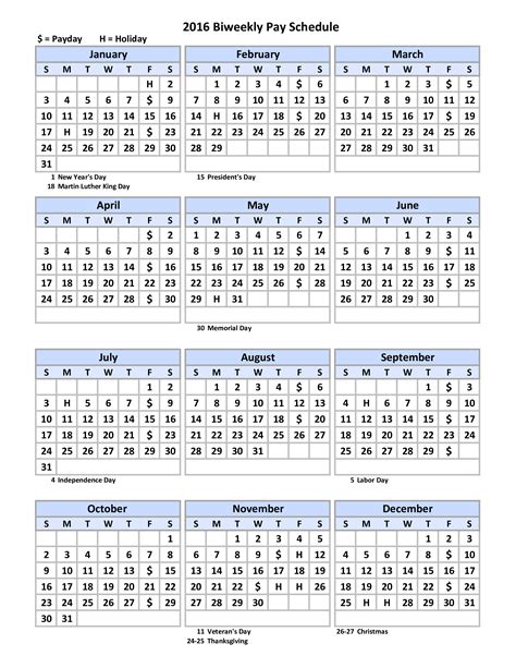 Printable Bi Weekly Calendar Template