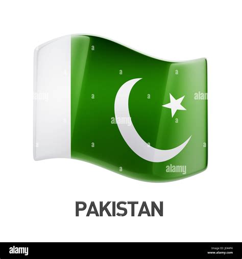 Pakistan Flag isolated on white background Stock Photo - Alamy