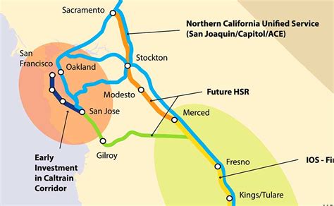 Detailed California High Speed Rail Map