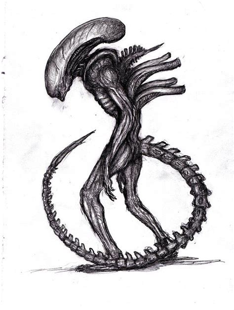 Alien Artwork, Alien Drawings, Art Drawings, Predator Alien Art, Scary Alien, Giger Alien, Giger ...