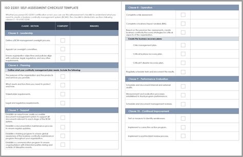 Business Continuity Checklist Template – PARAHYENA