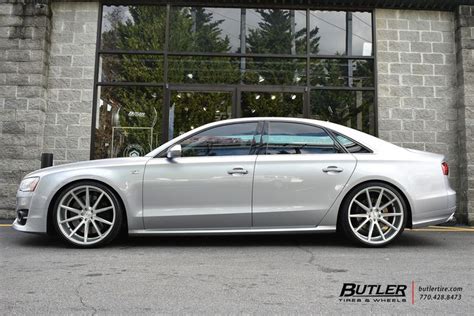 Lowered Audi S8 with 22in Vossen VFS1 Wheels | Vossen, Audi, Audi cars