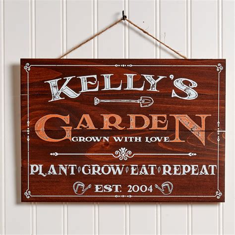 Personalized Garden Sign Rustic Wood Garden Pallet Sign - Etsy