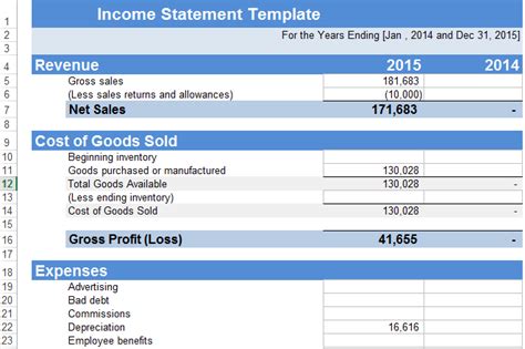 Income Statement Template Excel XLS | Exceltemple | Income statement, Statement template, Excel ...