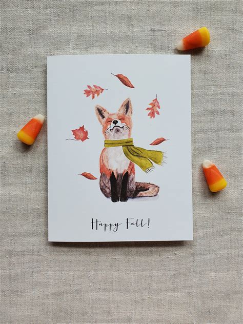 Fall Greeting card Happy Fall Greeting card Happy Fall card | Etsy