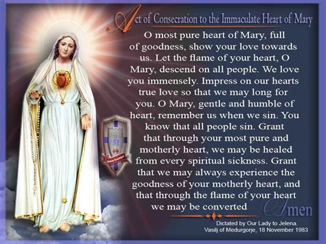 Consecration to the Immaculate Heart of Mary from #Medjugorje | Prayers ...