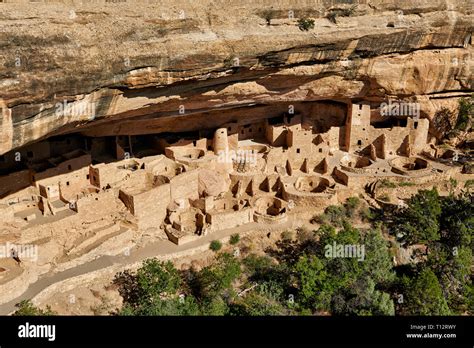 Cliff Palace, Cliff dwellings in Mesa-Verde-National Park, UNESCO world ...