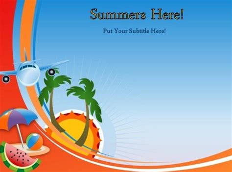 Animated Summer Template For PowerPoint