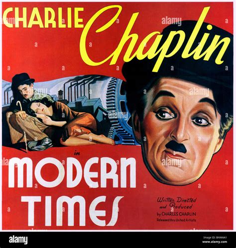 CHARLIE CHAPLIN POSTER MODERN TIMES (1936 Stock Photo - Alamy