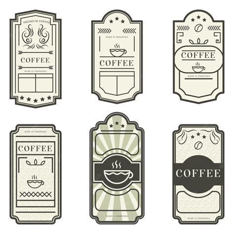 Premium Vector | Various vintage labels coffee