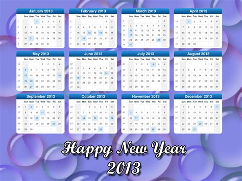 New Year Desktop Calendars 2013: Decorate Desktop with New Year Theme ...