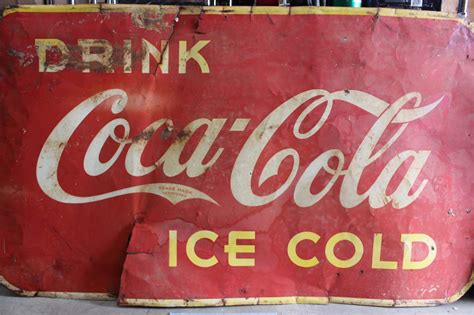 1950's Vintage Drink Coca Cola Sign (56" x 36")