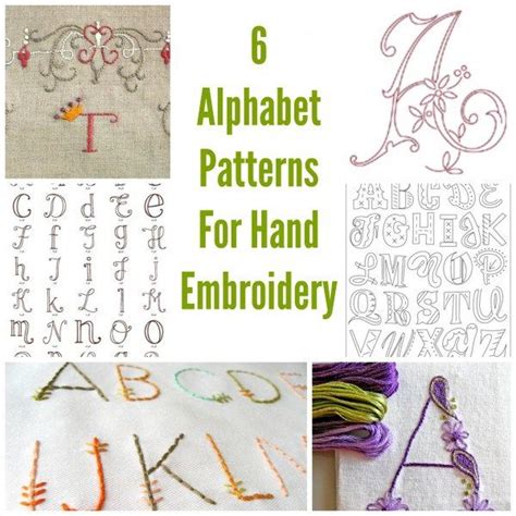 6 Alphabet Patterns For Hand Embroidery | Hand embroidery patterns ...