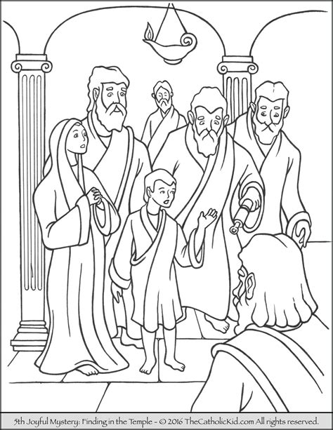 Joyful Mysteries Rosary Coloring Pages - The Catholic Kid - Catholic ...