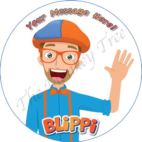 Blippi Edible Cake Image Topper - can be personalised! - The Monkey Tree