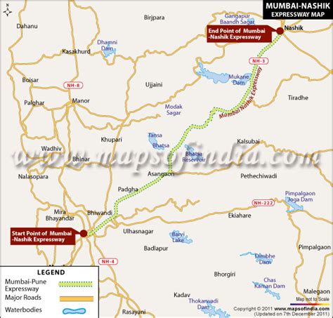 Mumbai Nasik Expressway, Map of Mumbai Nasik Expressway