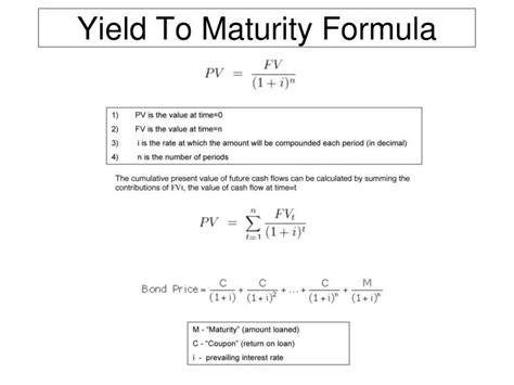 PPT - Yield To Maturity Formula PowerPoint Presentation, free download ...