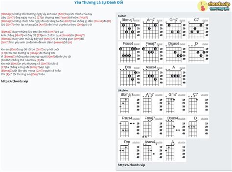 Chord: Yêu Thương Là Sự Đánh Đổi - tab, song lyric, sheet, guitar, ukulele | chords.vip