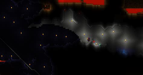 I was exploring cavern layer and met this. Looks nice. : r/Terraria