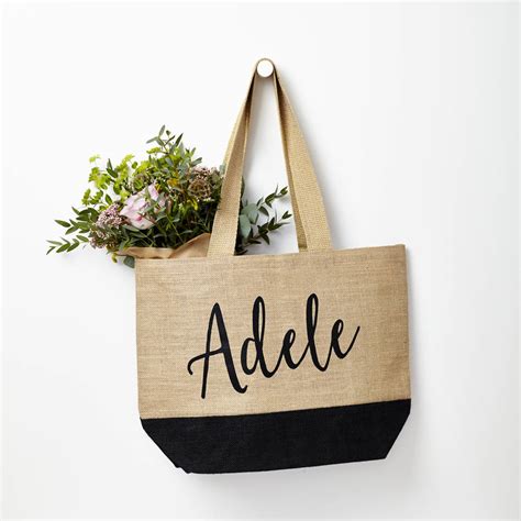 Personalised Name Shopping Bag Black By Tillyanna