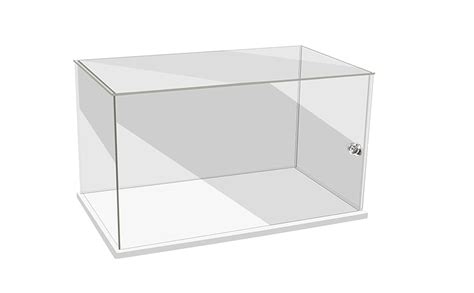 Amazon.com: IDAFSA Clear Acrylic Display Case,Display Box Stand with White Base,with Door ...