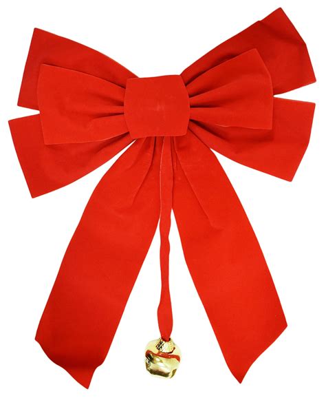 Set of 24 Large Red Velvet Christmas Bows 10 x 15 with Metal Bell 24 * Click image for more ...