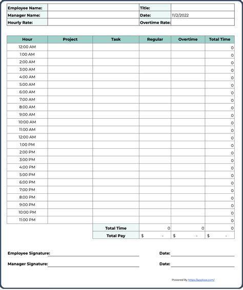 5 Excel Templates for Time Tracking - Free Download