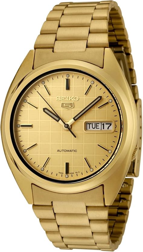 Seiko SNXL72 Mens Watch Stainless Steel Automatic Seiko Gold Tone ...