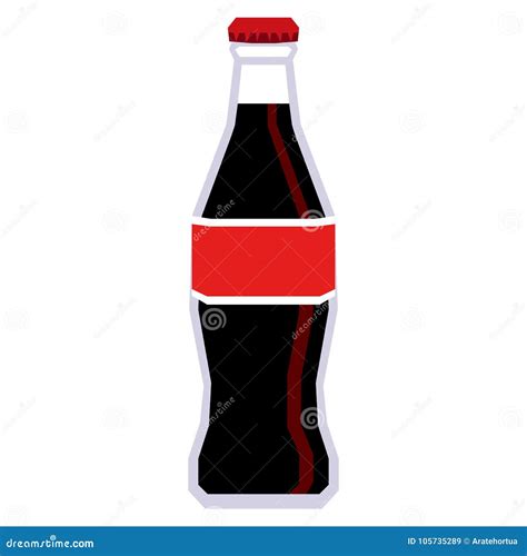 Cartoon Soda Bottle Isolated on White Background Editorial Stock Image ...