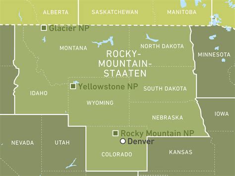 Karte Des Rocky Mountain Nationalparks