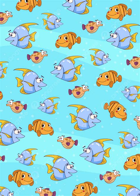 Cute Cartoon Fishes Wallpaper