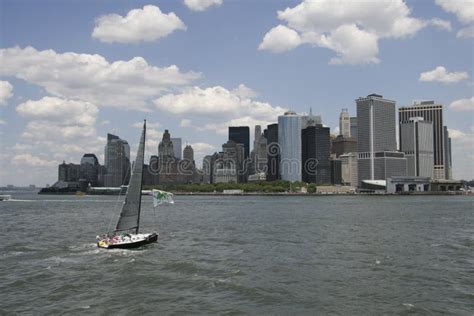 Wall street skyline stock image. Image of sailing, city - 7434271