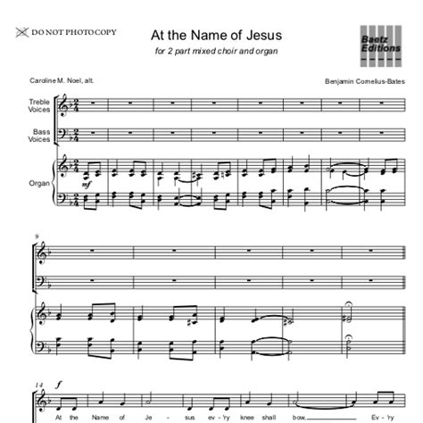 At the Name of Jesus – Baetz Editions