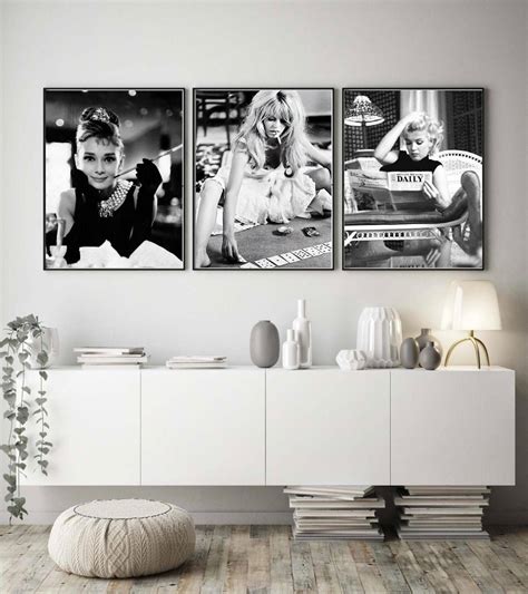 Marilyn Monroe Print Audrey Hepburn Print 3 Piece Wall Art | Etsy