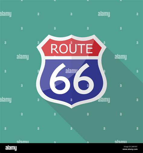 Route 66 Sign. Vector illustration Stock Vector Image & Art - Alamy