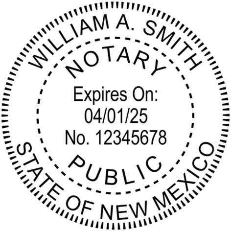 New Mexico Notary Pink Seal - Round Design - All State Notary Supplies