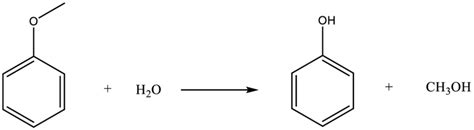 Reaction of anisole under hydrothermal basic conditions into phenol and... | Download Scientific ...