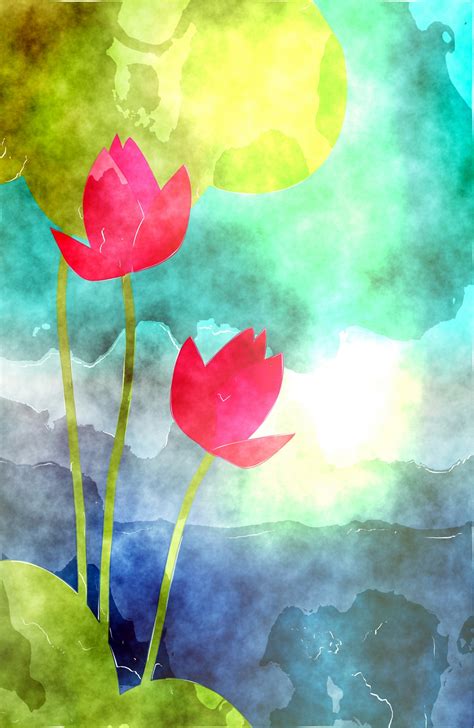 Watercolor Flowers Free Stock Photo - Public Domain Pictures