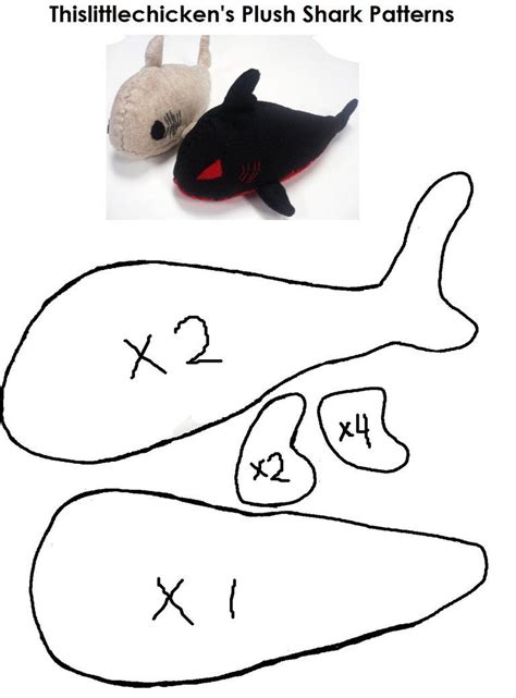 shark plushie pattern | Patrón de felpa, Manualidades, Patrón de peto