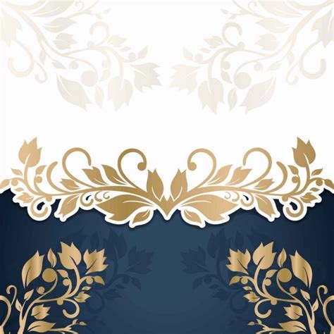 an elegant gold and blue background with leaves