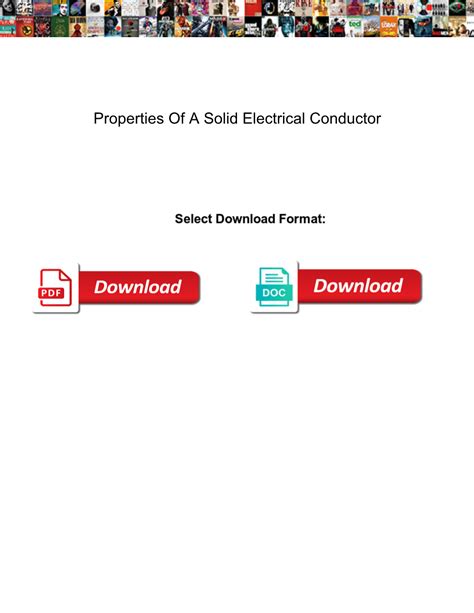 Properties of a Solid Electrical Conductor - DocsLib