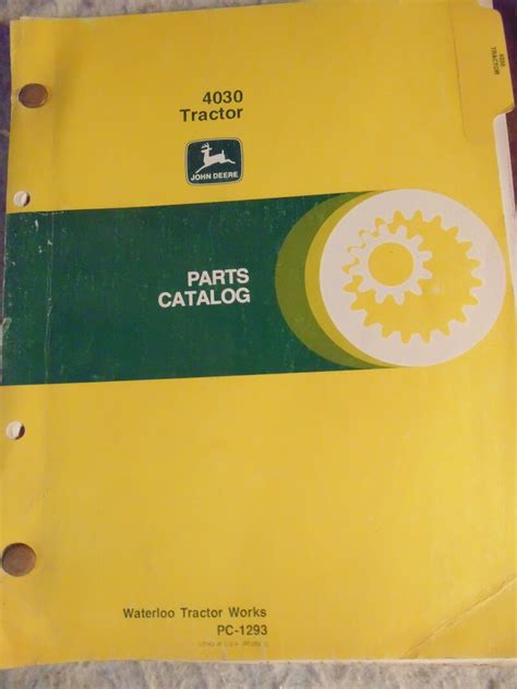 John Deere 4030 Tractor Parts Manual - Used Equipment Manuals