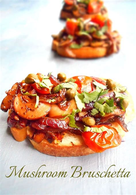 Mushroom Bruschetta With Tomatoes - Healing Tomato Recipes